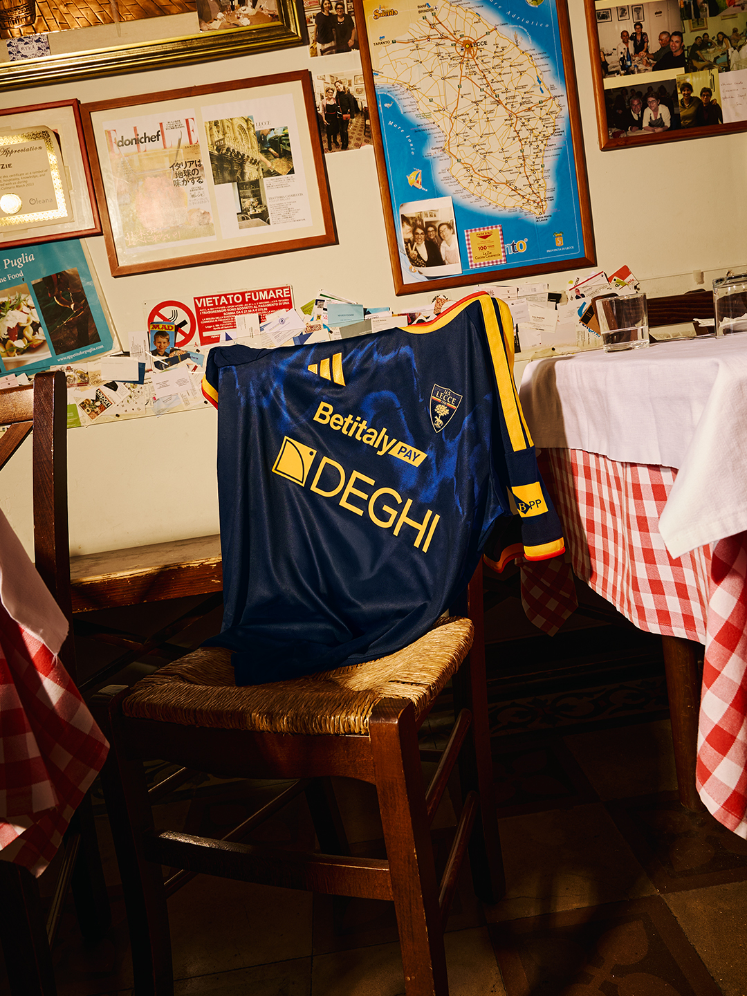The 2026-27 adidas third shirt styled off the pitch, Lecce